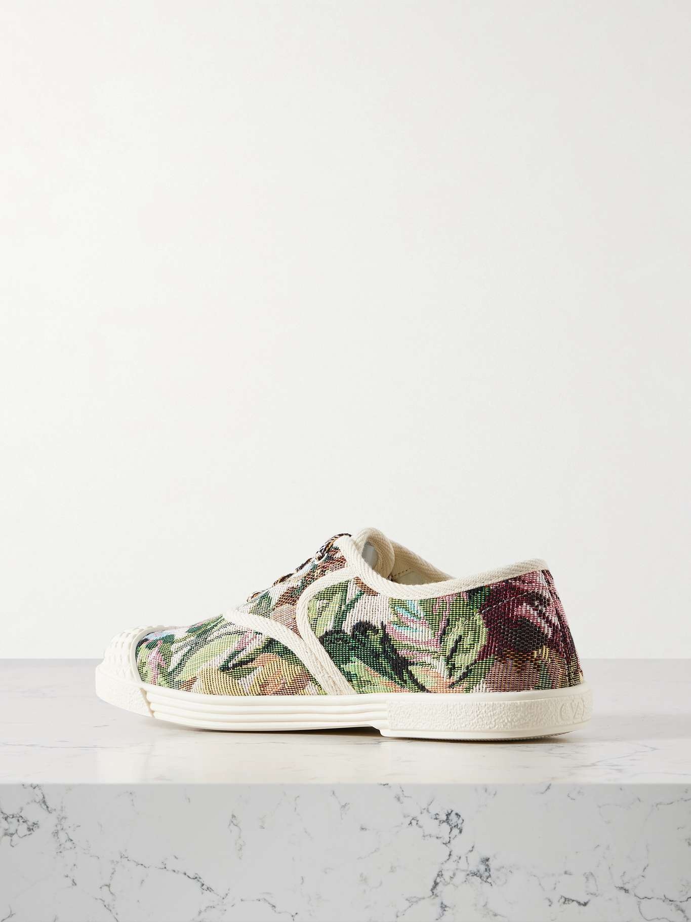 Bay by Bay rubber-trimmed metallic jacquard sneakers Multi - 3