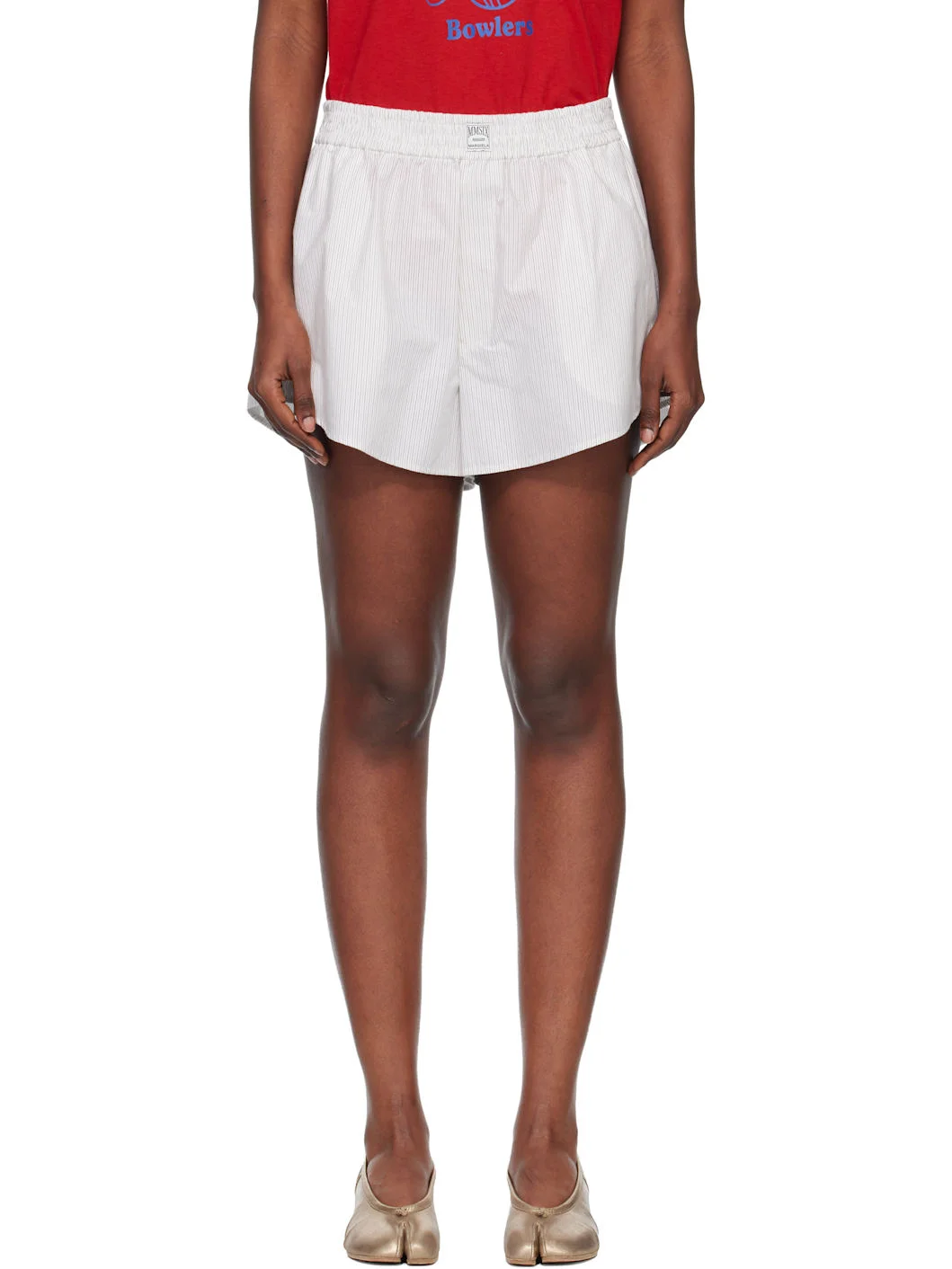 Off-White Poplin Cotton Shorts - 1