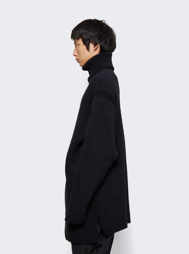 Micro Bouclé Knit Turtleneck Black BLACK 4