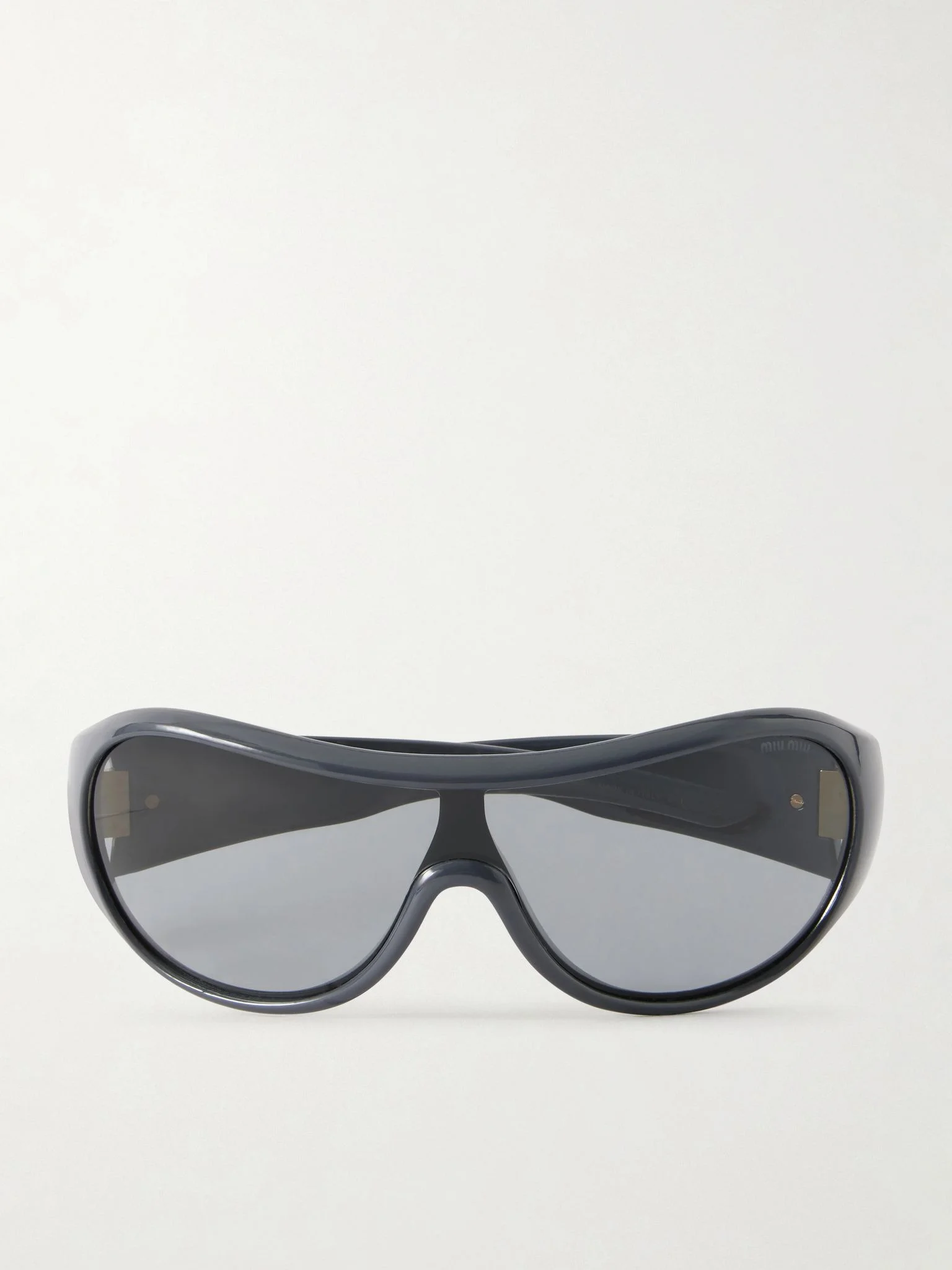 Rounded-frame acetate sunglasses Black - 1