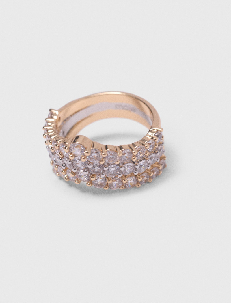 maje Two-tone rhinestone ring outlook