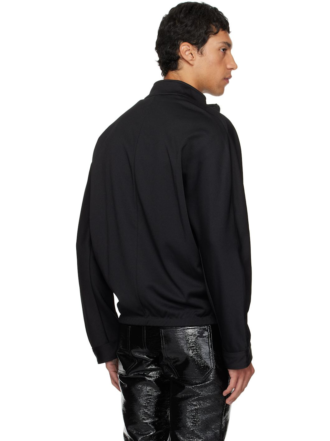 Black Interlock Tracksuit Jacket - 3