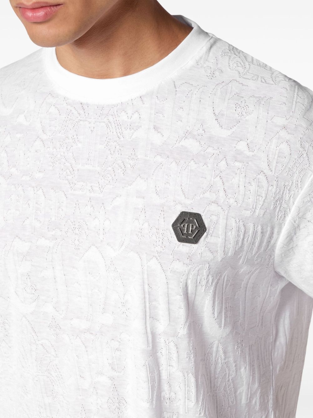 logo-appliquÃ© cotton T-shirt - 5
