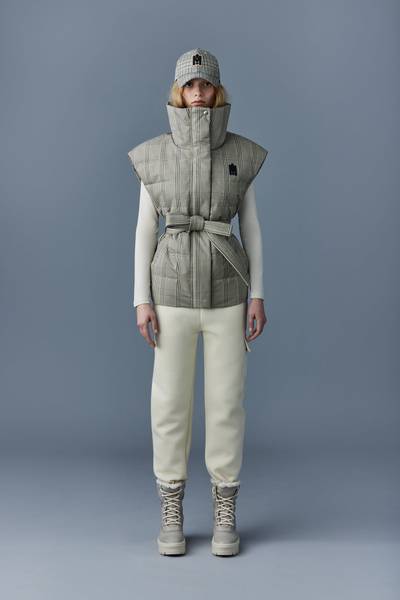 MACKAGE ZERINA Duvet down plaid vest with belt for ladies outlook