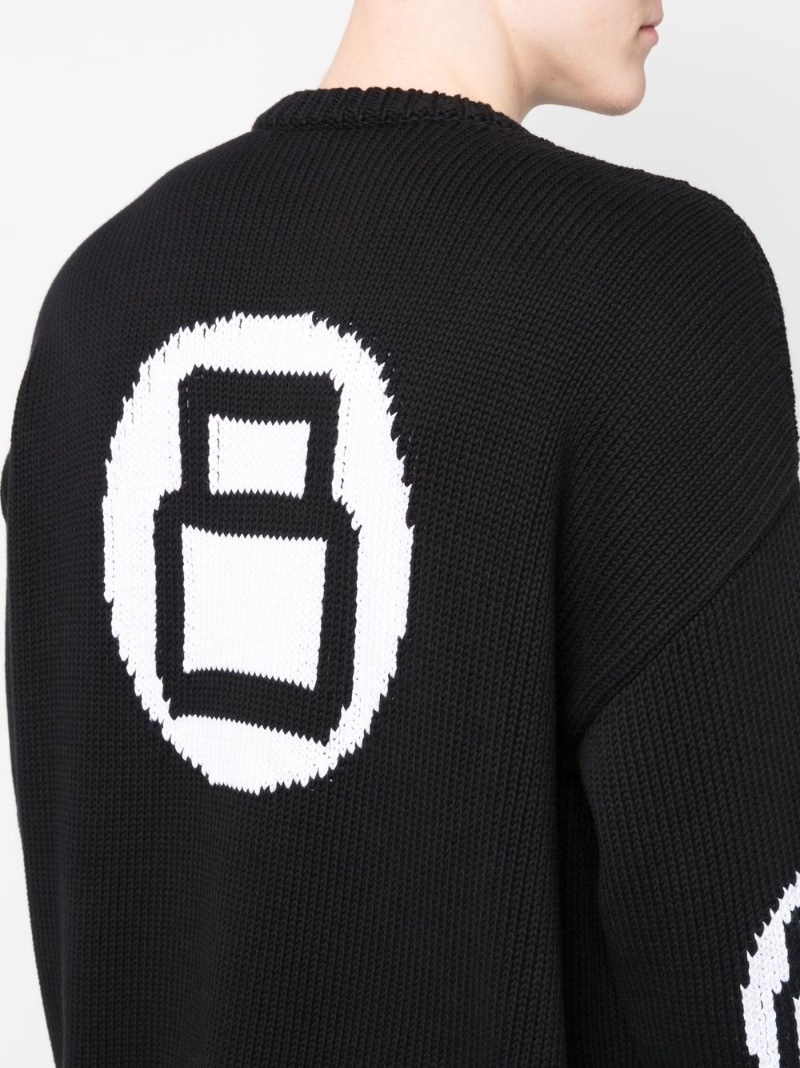 crew-neck intarsia jumper - 5