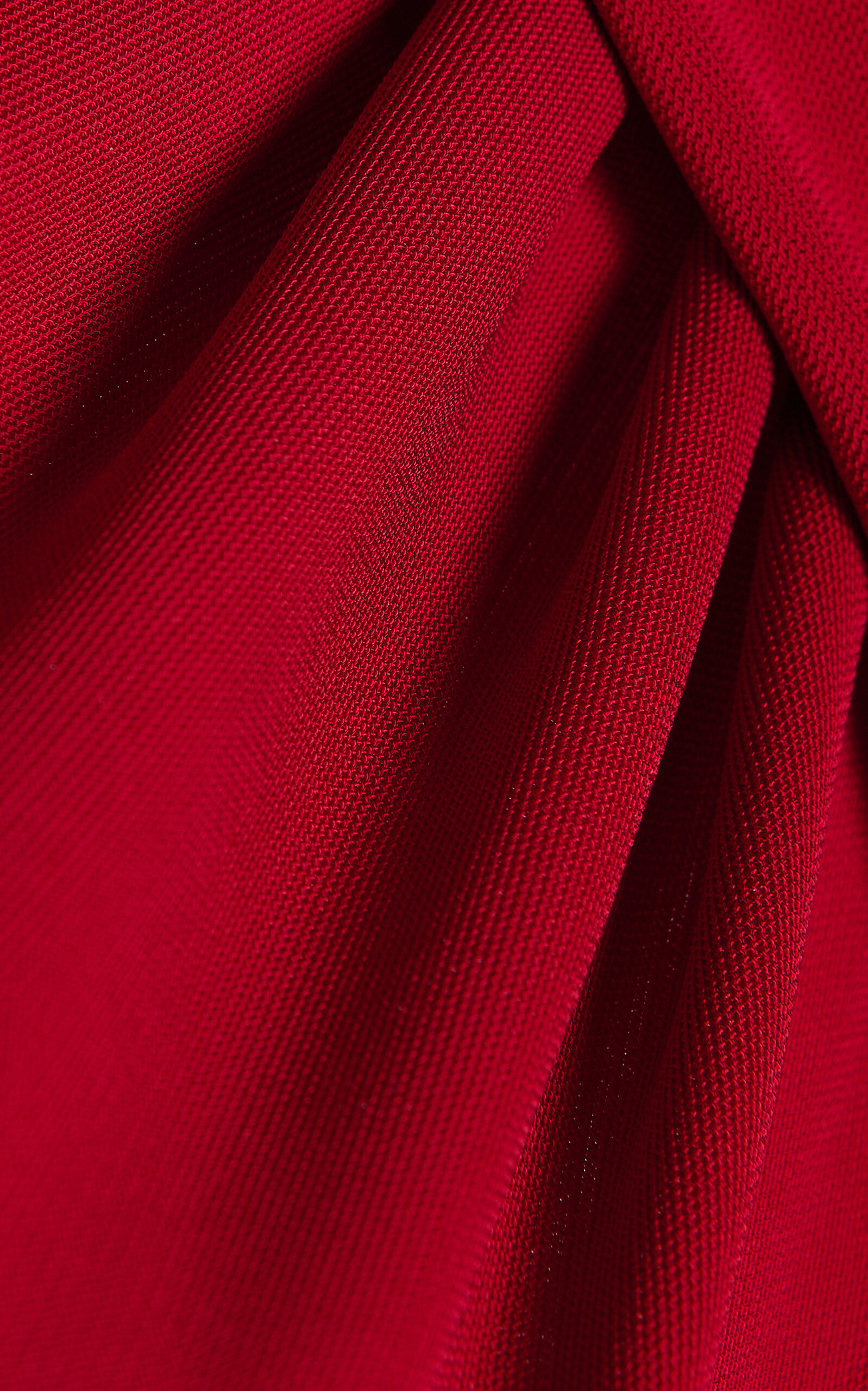 Asymmetric Rib-Knit Maxi Dress red - 6