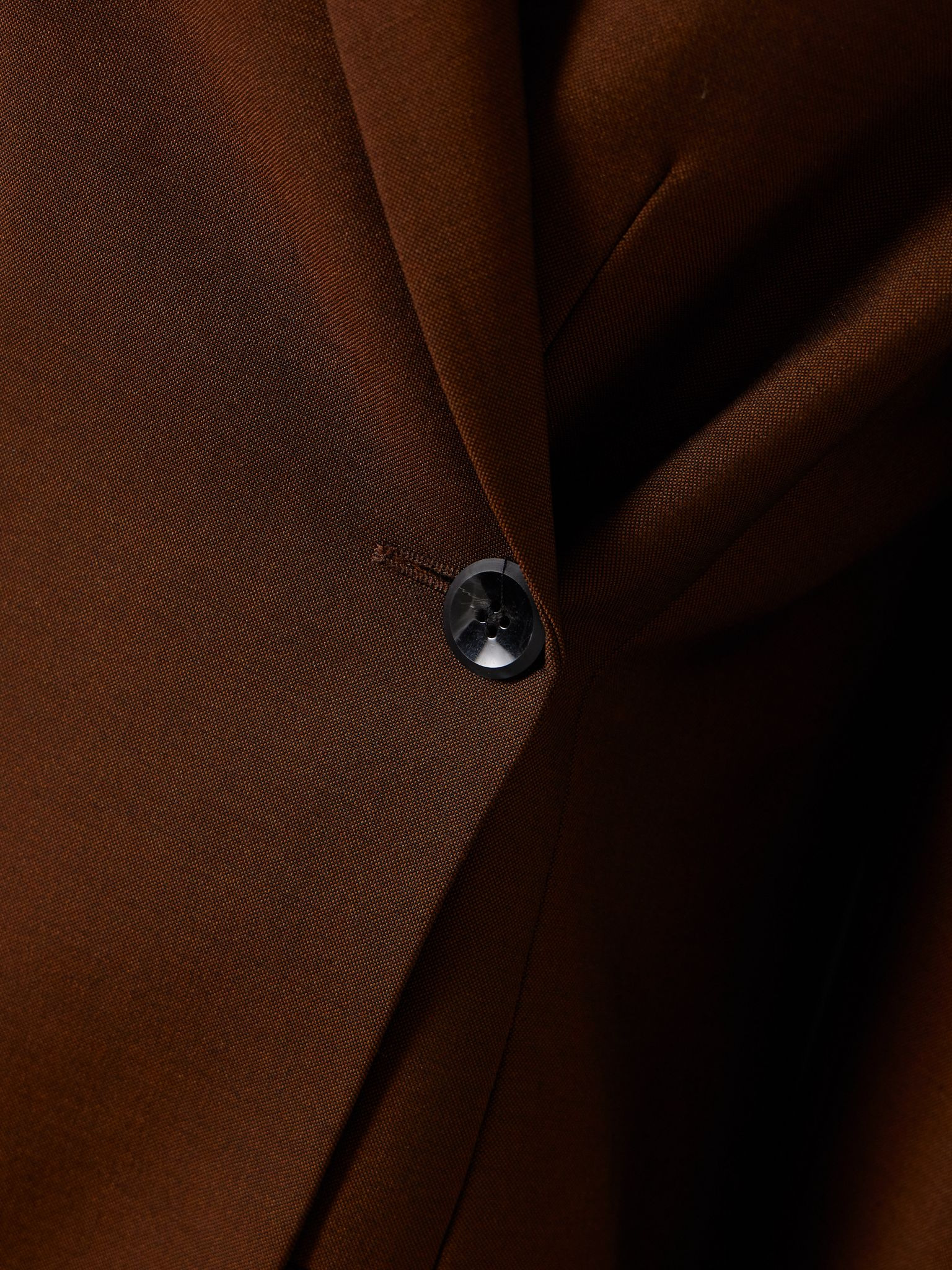 Wool and mohair-blend double-breasted blazer Brown - 4