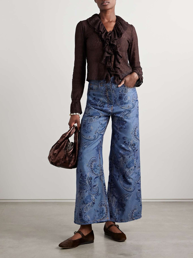 BODE Ruffled lace blouse outlook