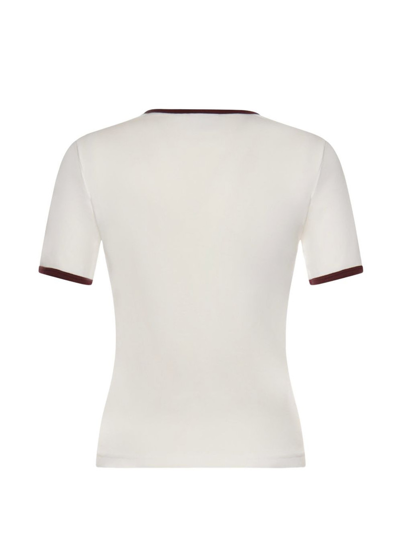 courrèges logo-trim T-shirt outlook