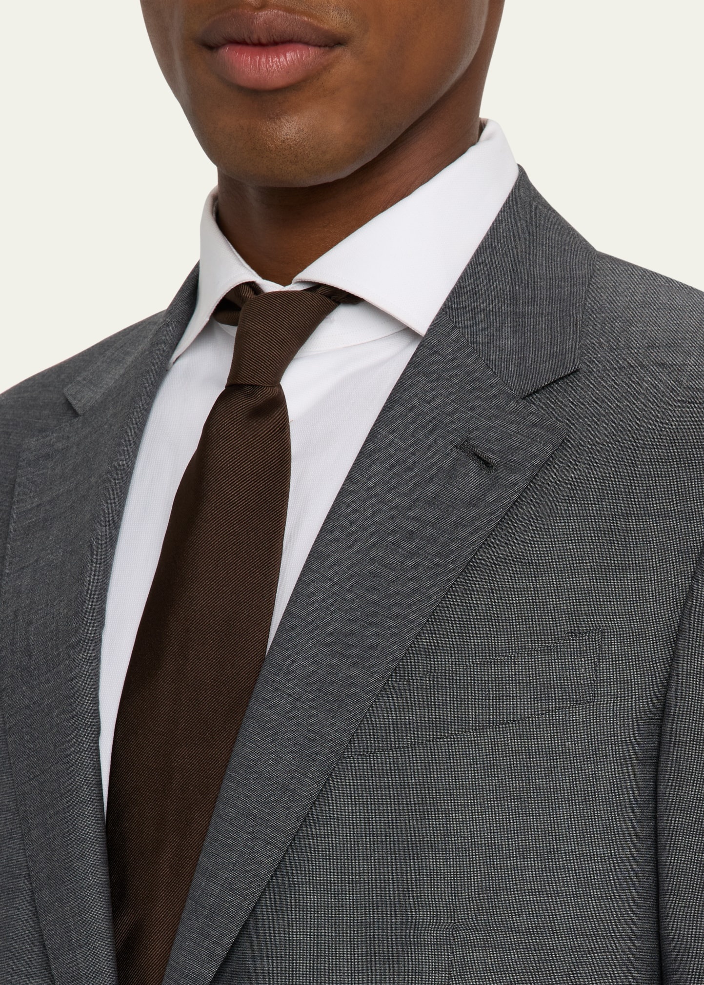 Men's Textured Wool Suit - 5
