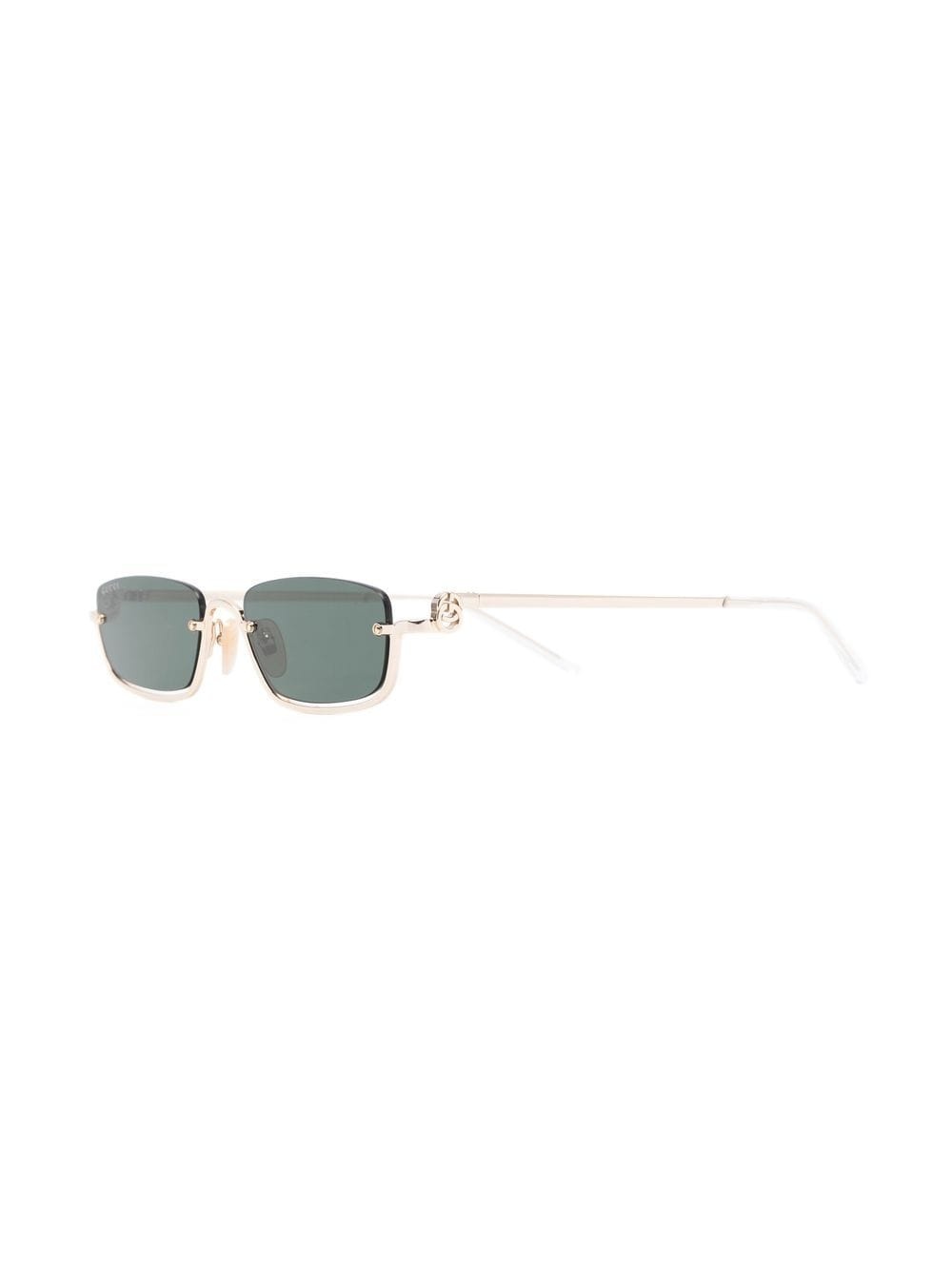rectangular-frame tinted sunglasses - 2