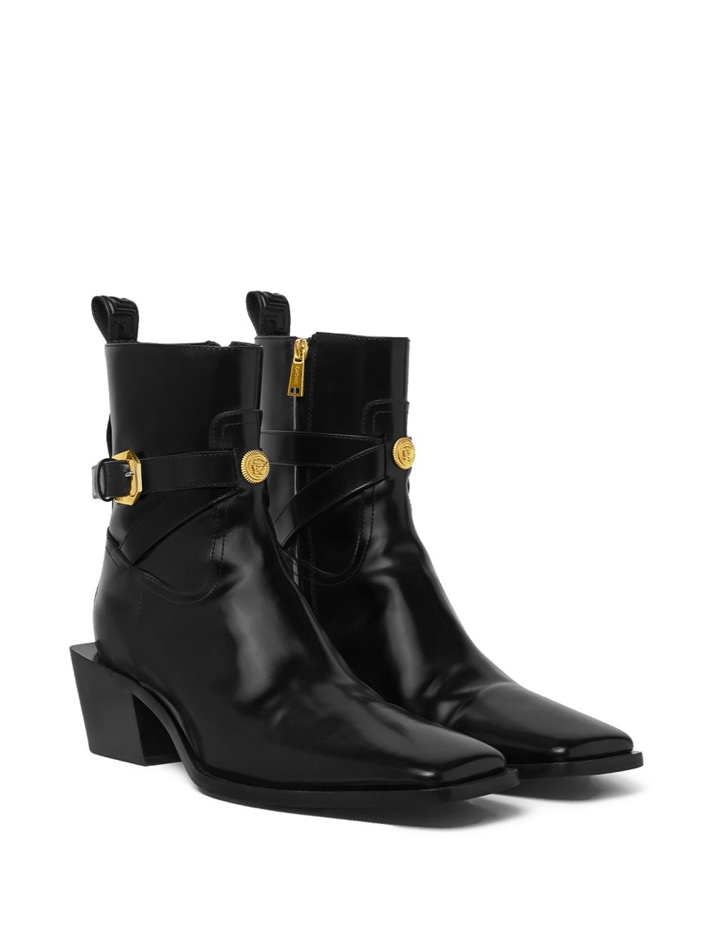 70mm block-heel ankle boots - 2