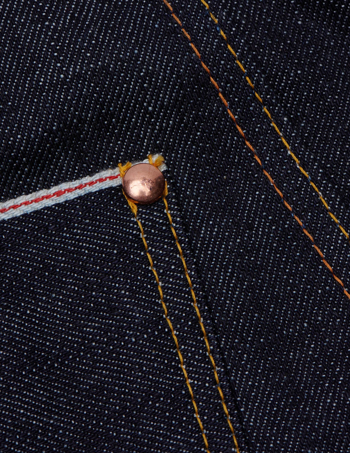 HANDPAINTED SEAGULL SLIM FIT RAW DENIM SELVEDGE JEANS - 6