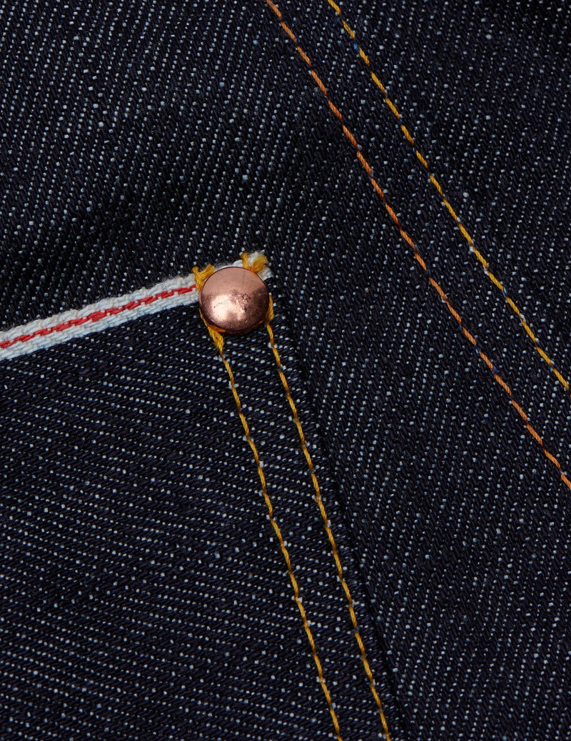 EVISU HANDPAINTED SEAGULL SLIM FIT RAW DENIM SELVEDGE JEANS outlook