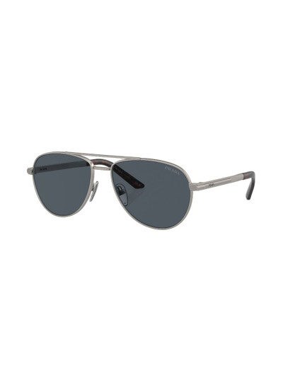 Prada logo-print pilot sunglasses outlook
