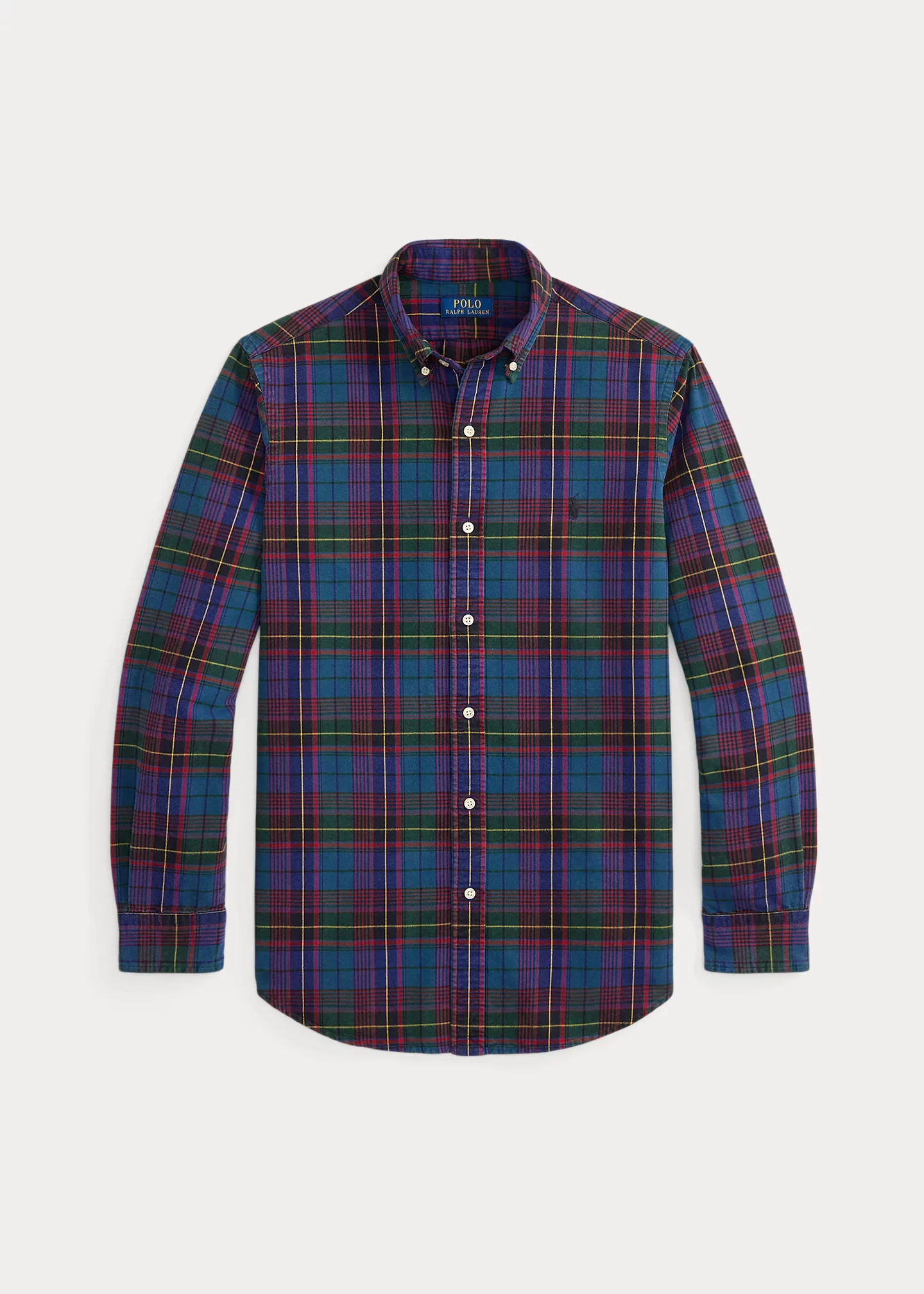 Classic Fit Plaid Brushed Oxford Shirt - 1