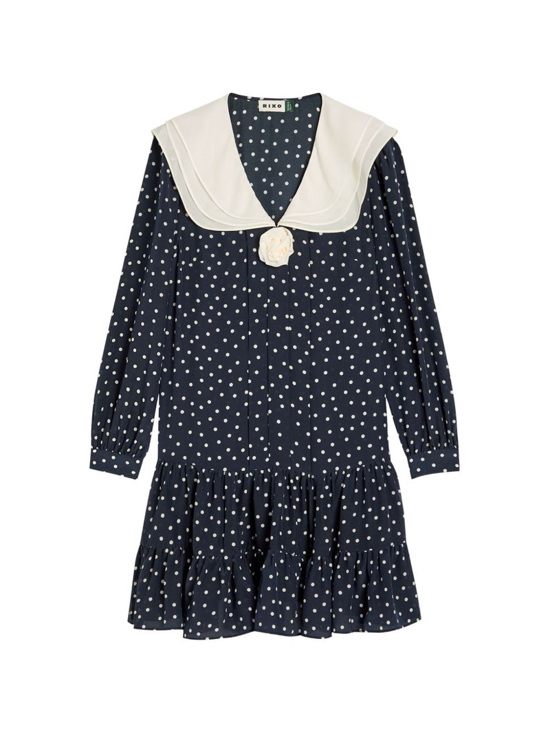 RIXO Valetta polka-dot mini dress outlook