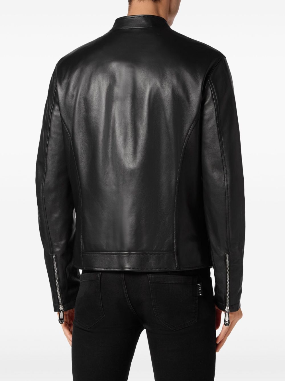 leather moto jacket - 4