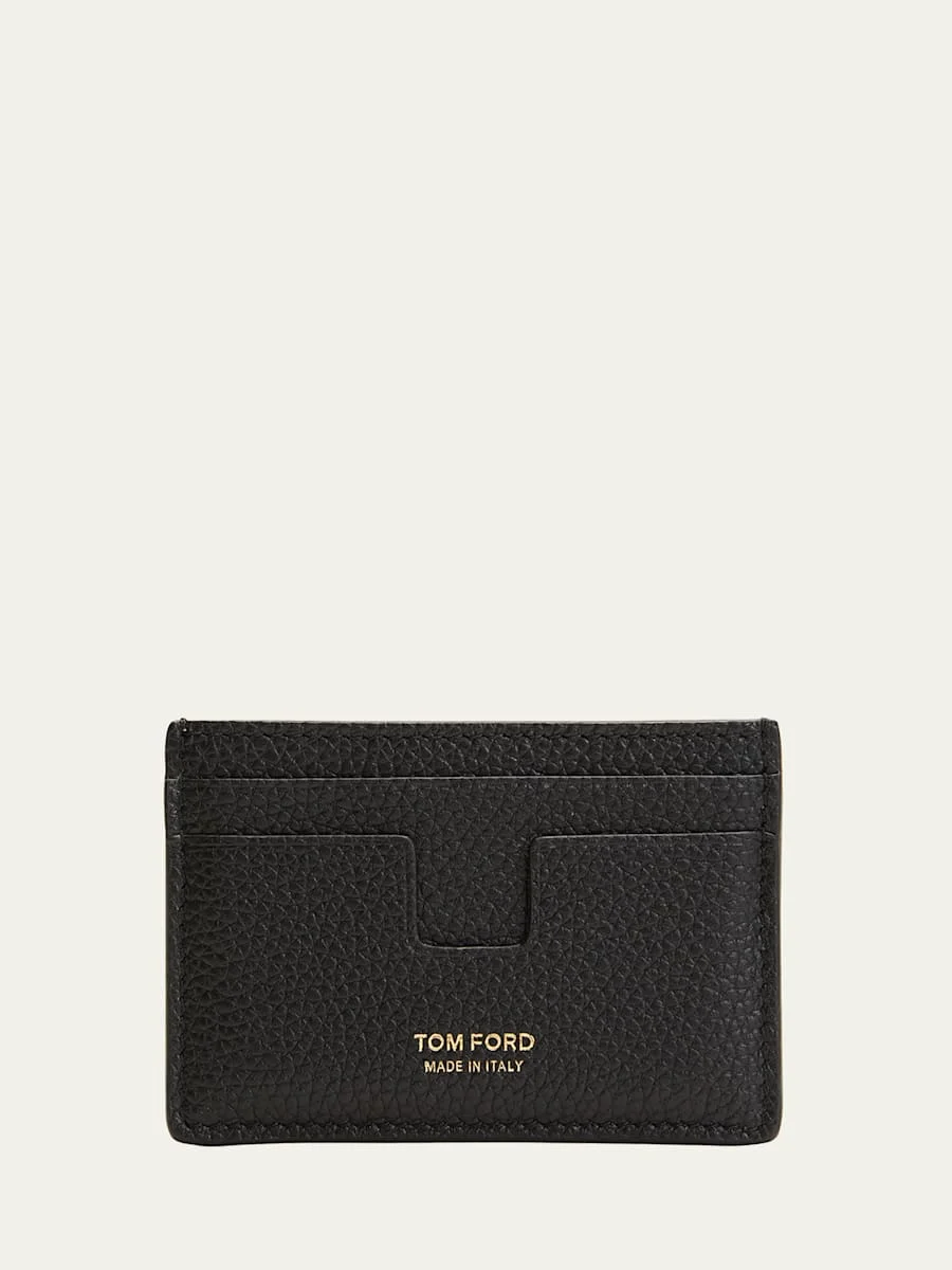 Men's Leather T-Line Classic Card Holder - 1
