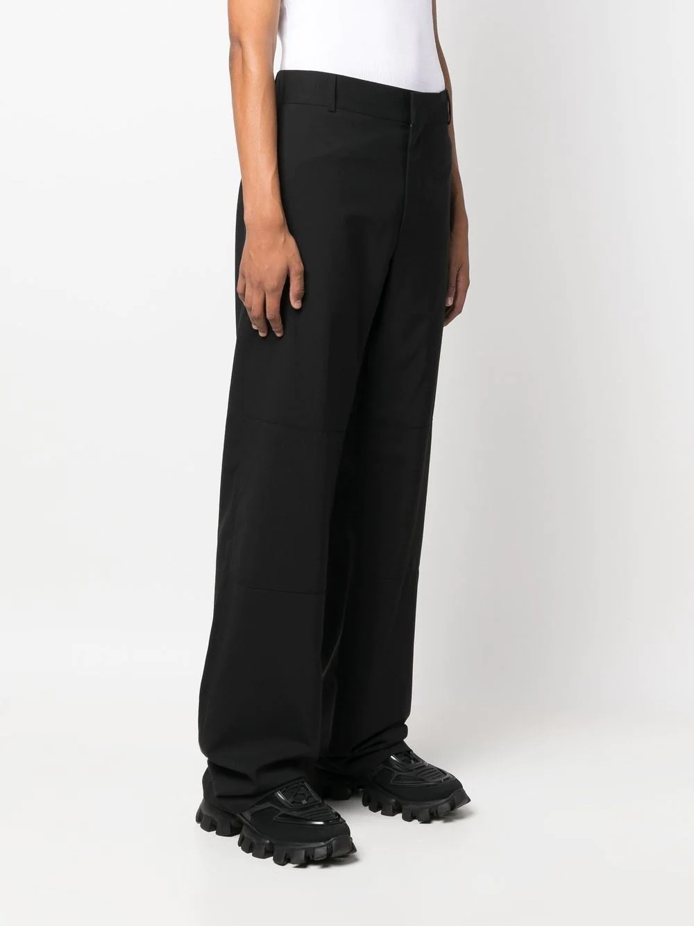 panelled straight-leg trousers - 3