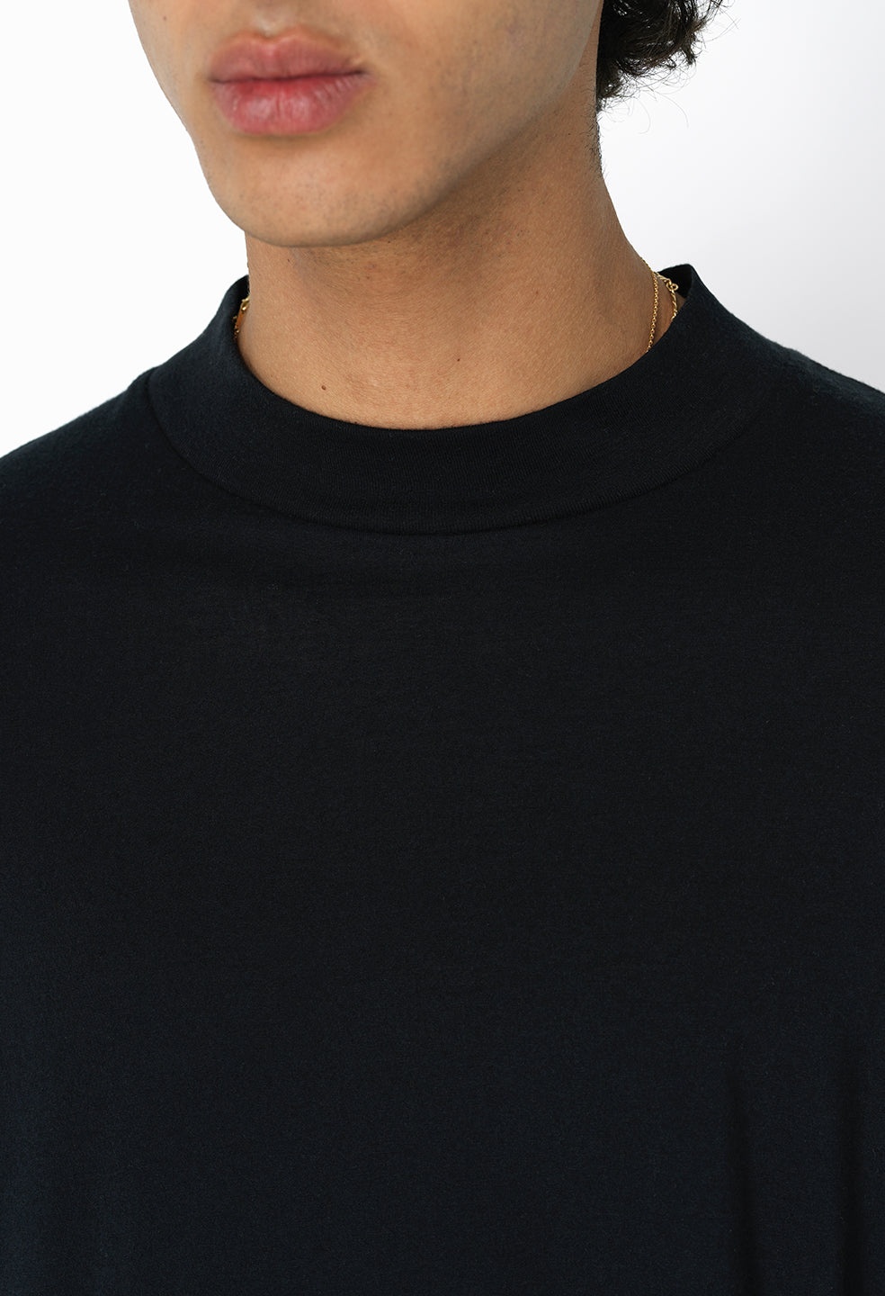 COTTON CASHMERE MOCK NECK - 6