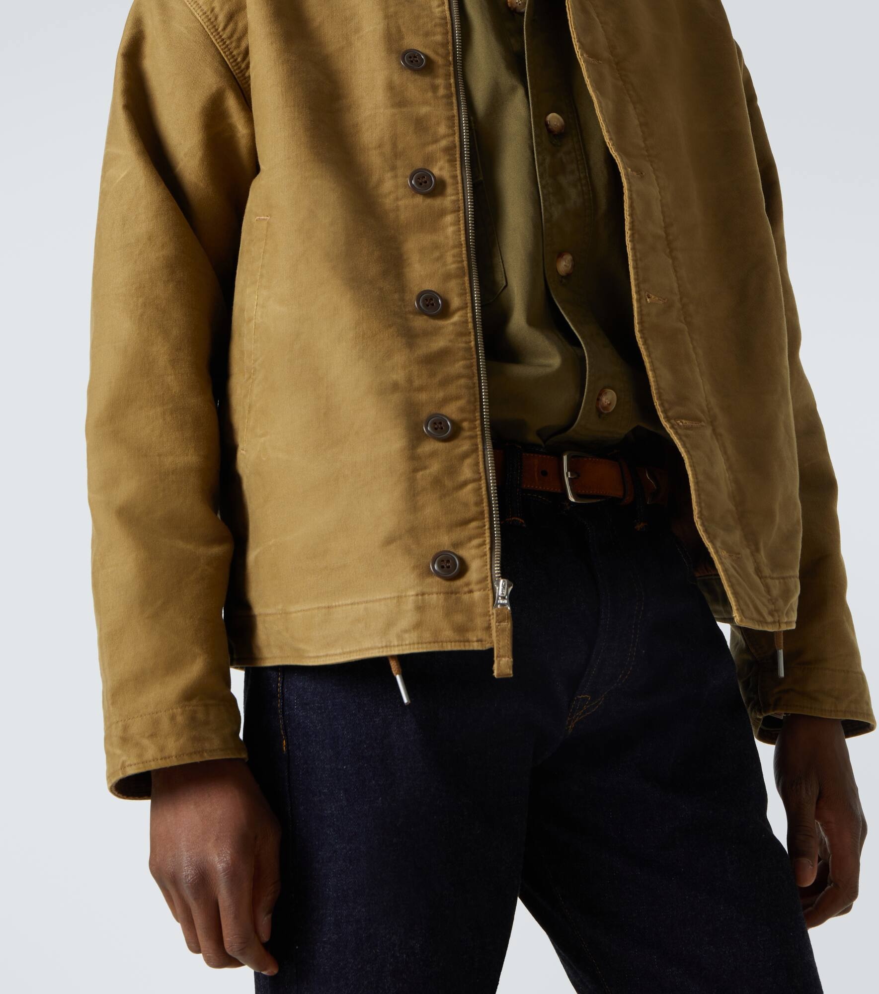 Corduroy-trimmed cotton jacket - 6