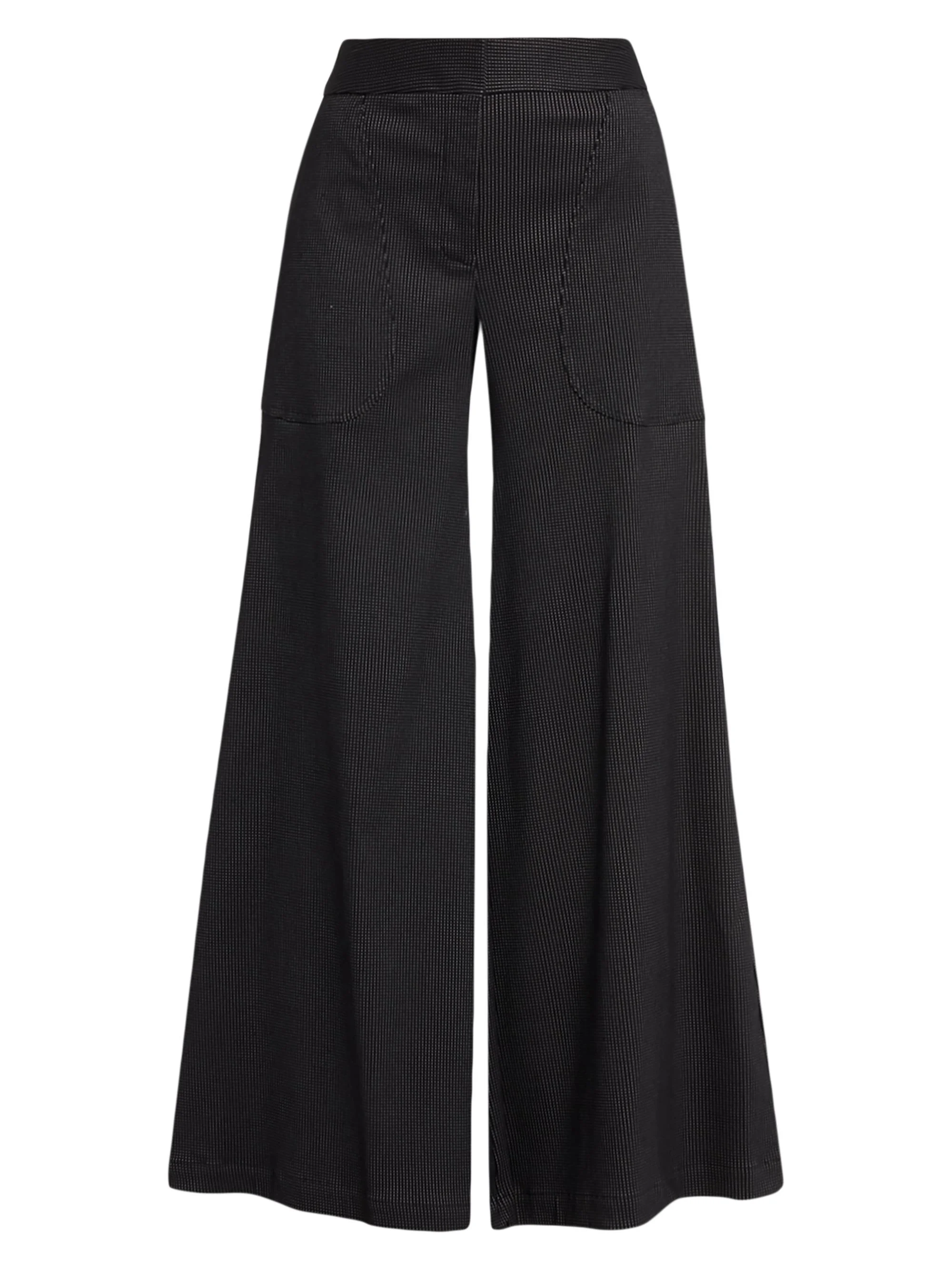 Women's Oslo Checkered Wide-Leg Pants - Midnight - 1