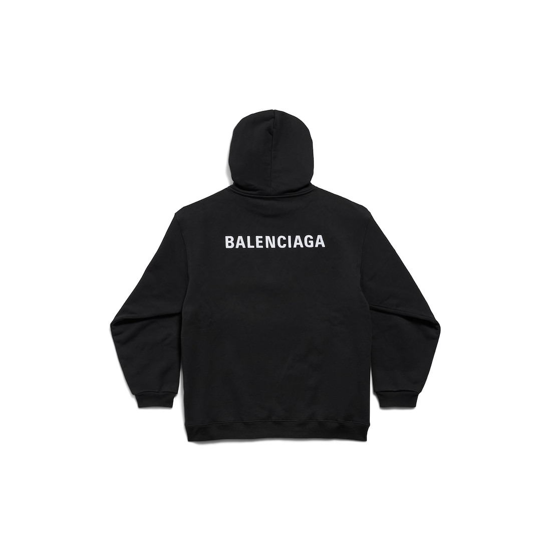 Balenciaga Back Hoodie Regular Fit in Black - 6