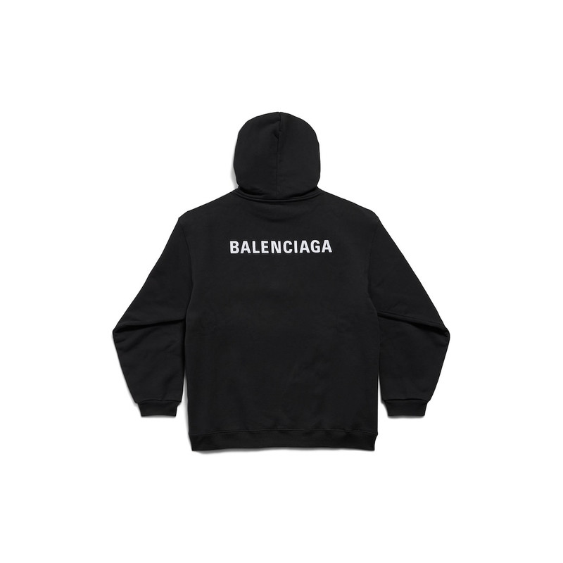 Balenciaga Back Hoodie Regular Fit in Black 6