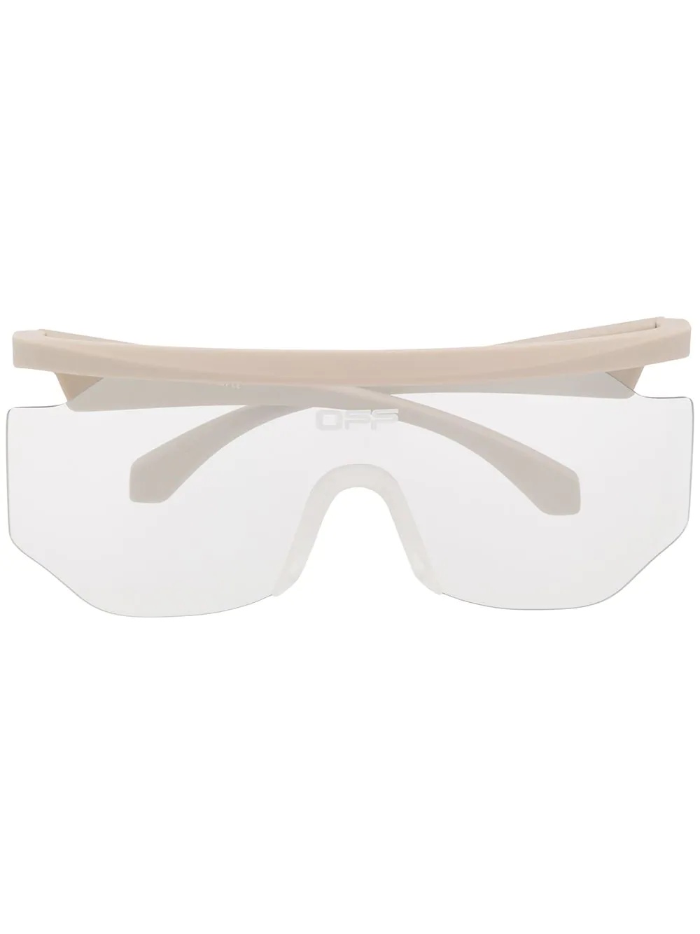 lettering logo mask-frame sunglasses - 1