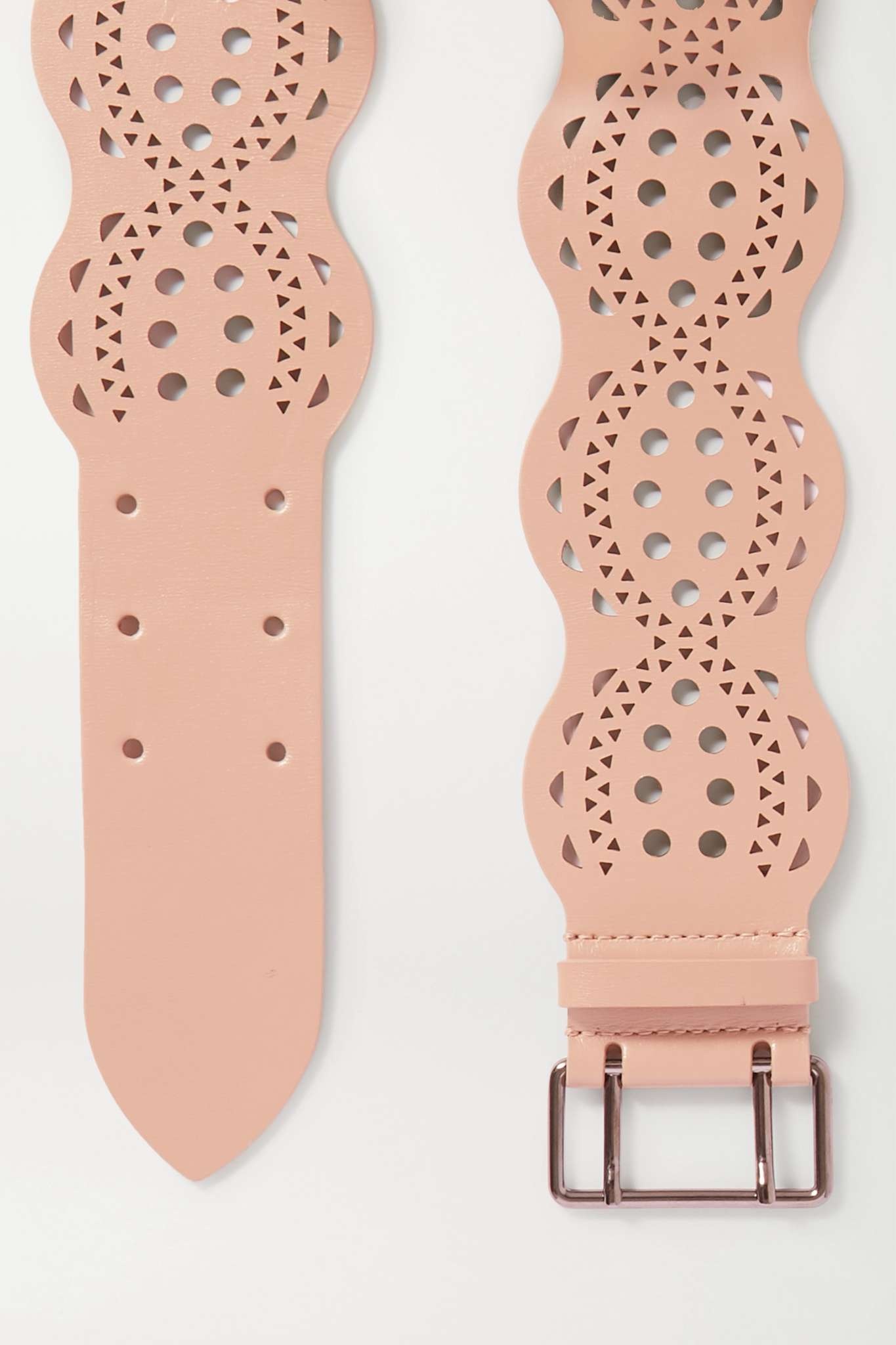 Laser-cut leather waist belt - 3