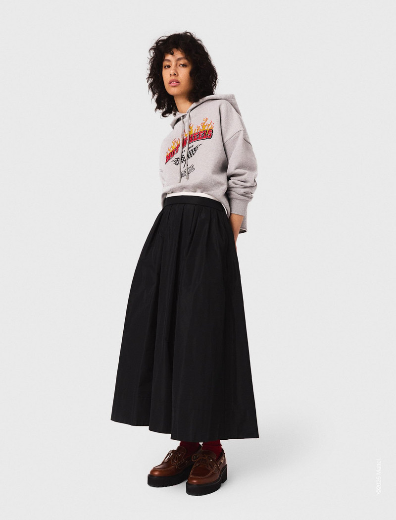 maje Embroidered logo cropped sweatshirt outlook