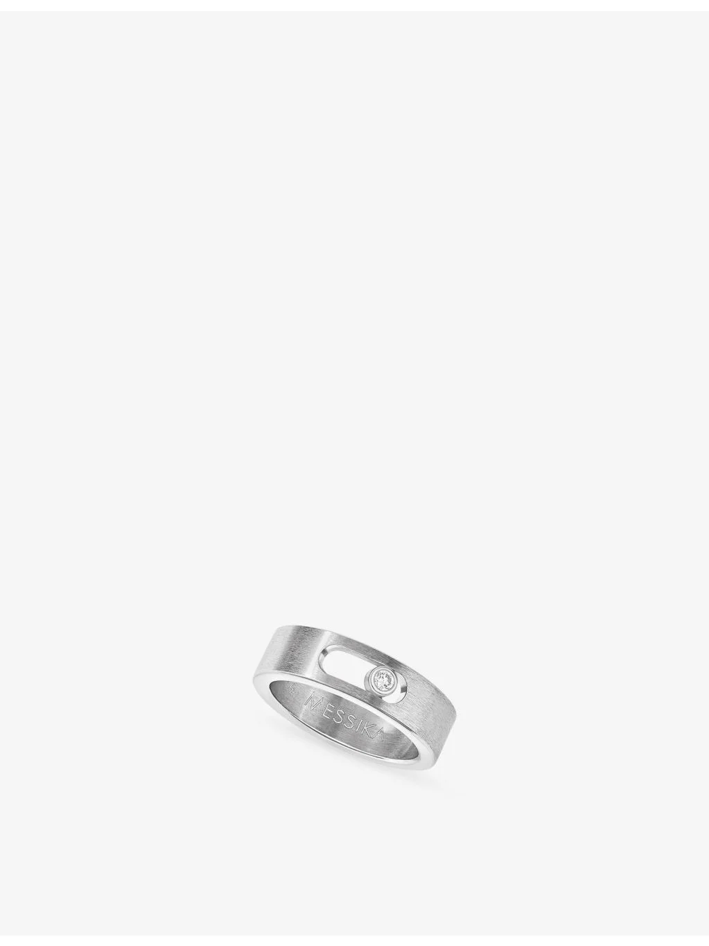 Move Small Titanium And 0.05ct Diamond Ring - 1