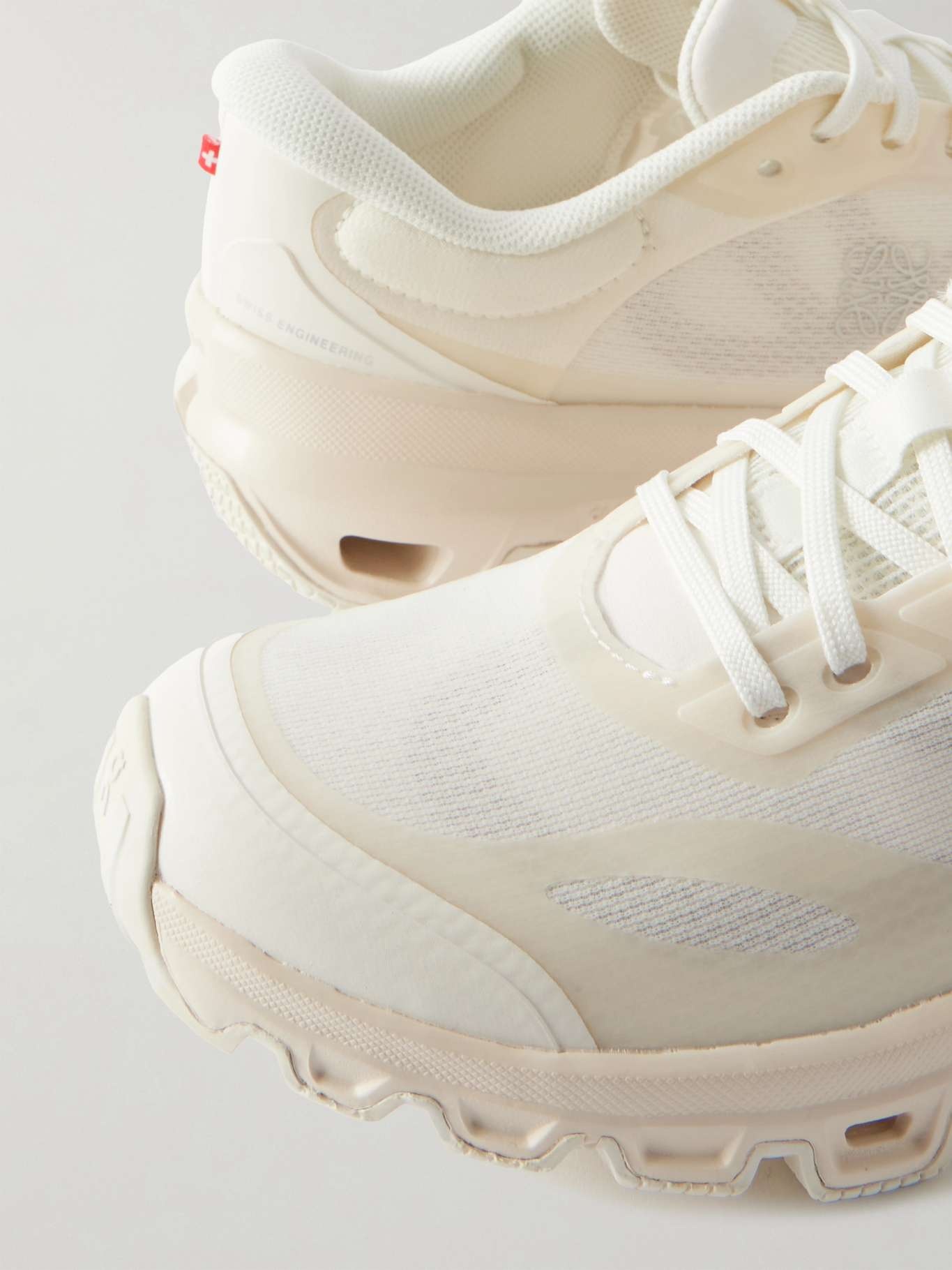 + ON CLOUDVENTURE 2.0 rubber-trimmed paneled recycled-mesh sneakers Ivory - 4