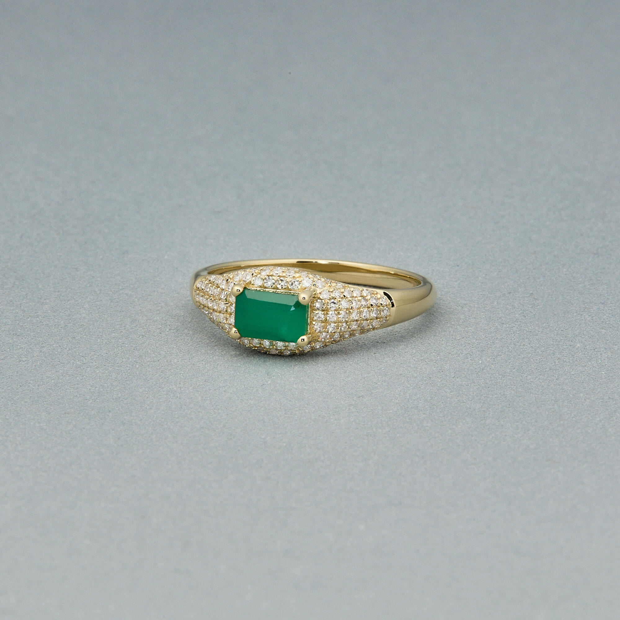 Claudia Emerald Signet Ring - 4
