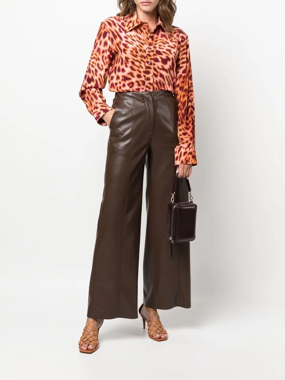 leopard-print silk shirt - 2