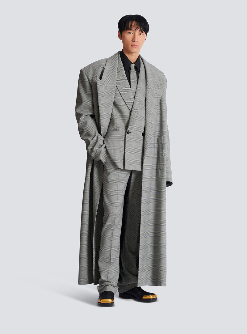 Balmain Darted trousers in Prince of Wales wool outlook