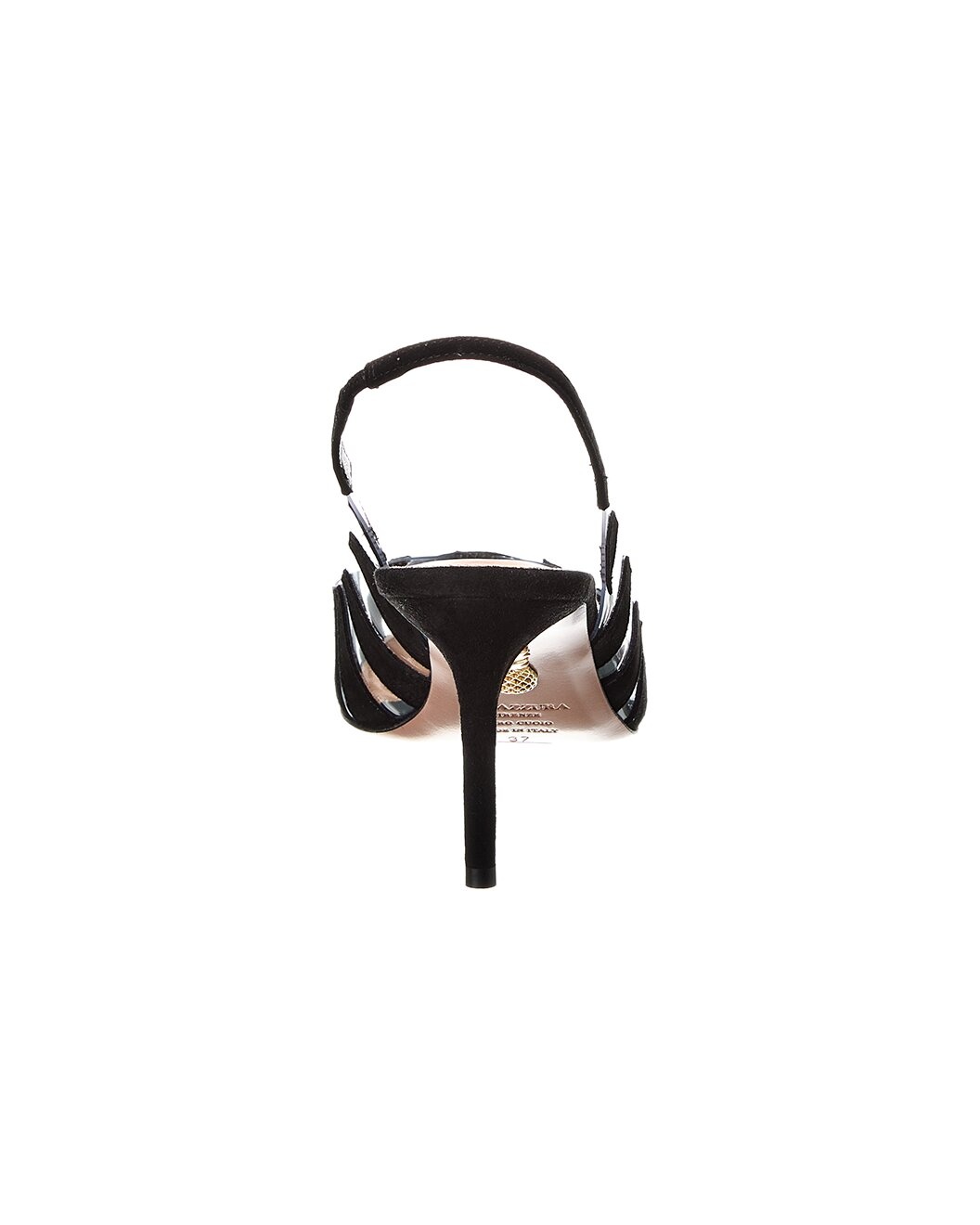 Aquazzura Hot Rumor 75 Suede & Vinyl Pump - 3