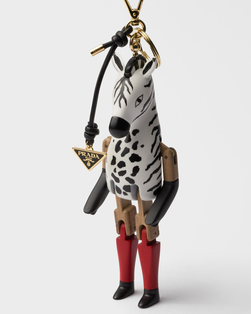 Prada Animal key ring charm with metal ring outlook