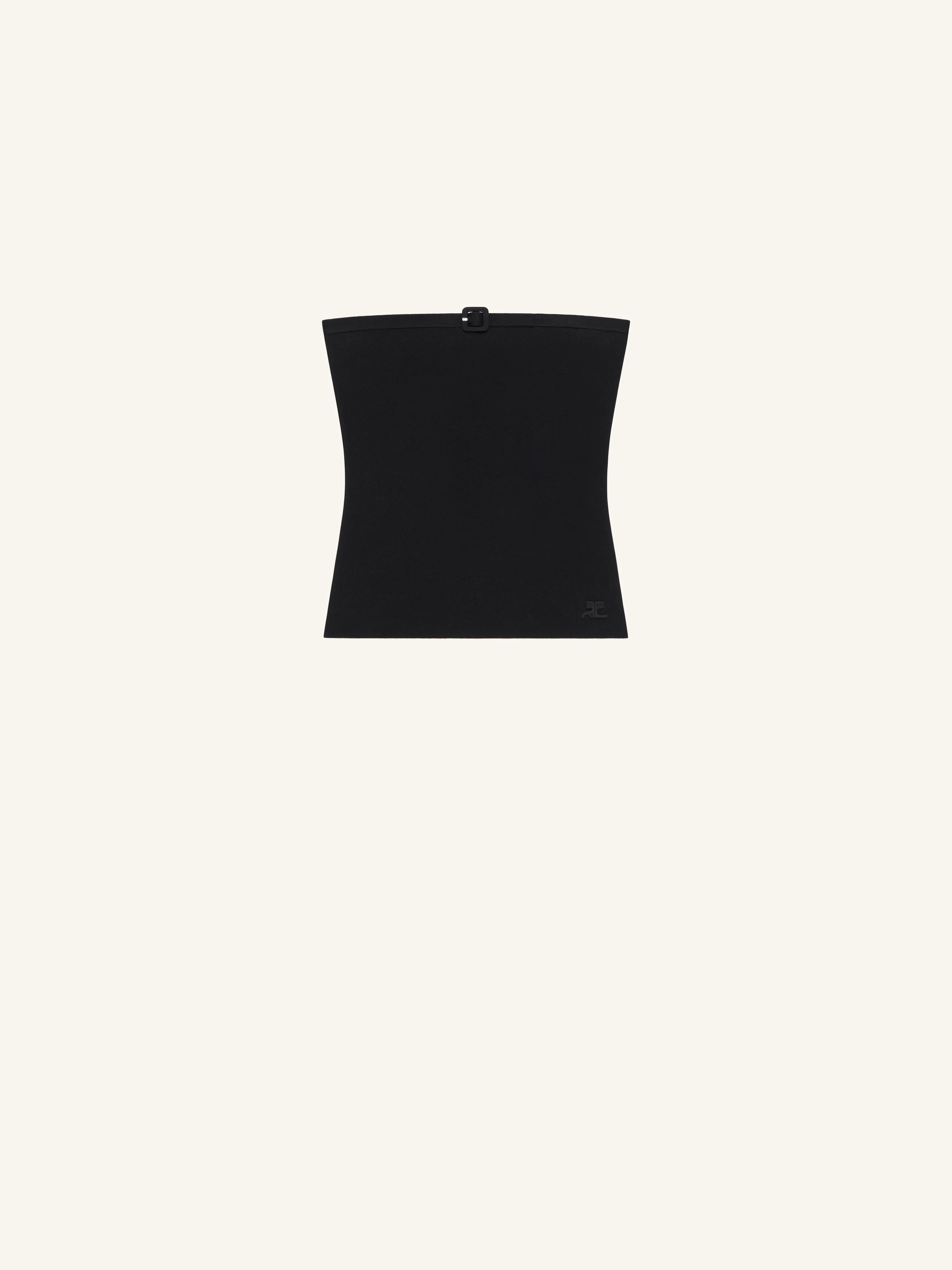 BUCKLE KNIT BUSTIER TOP - 1