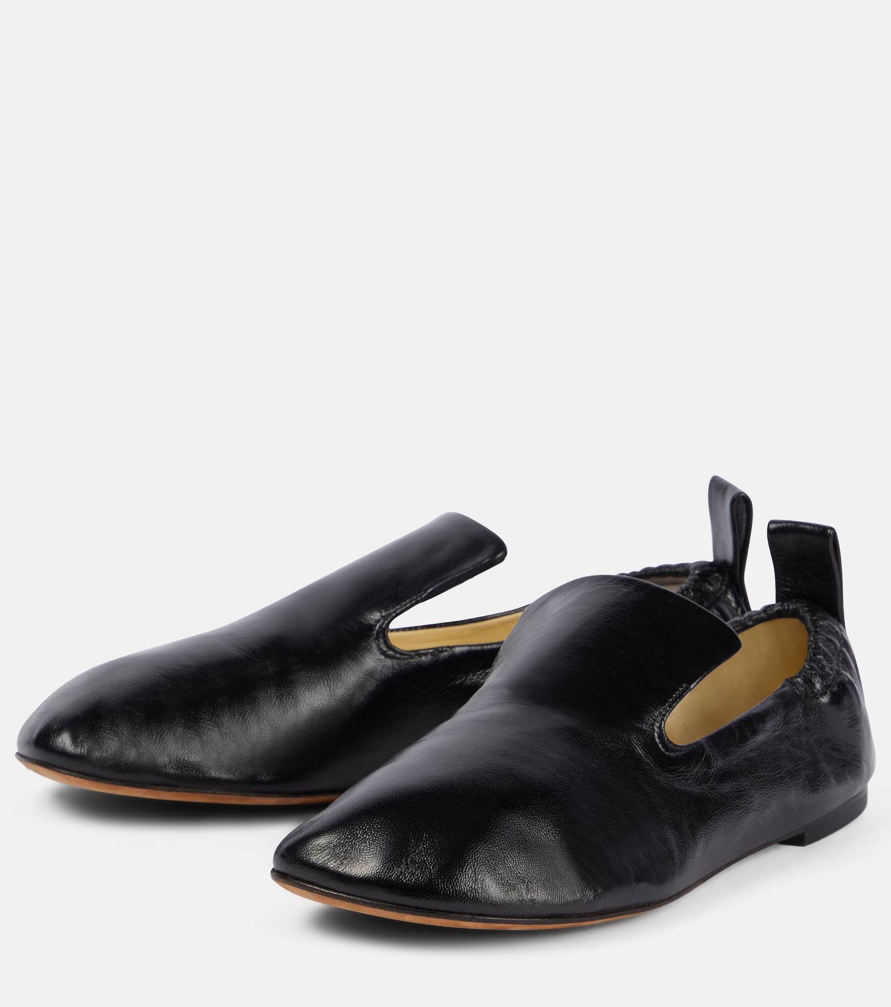 Glove leather flats - 4