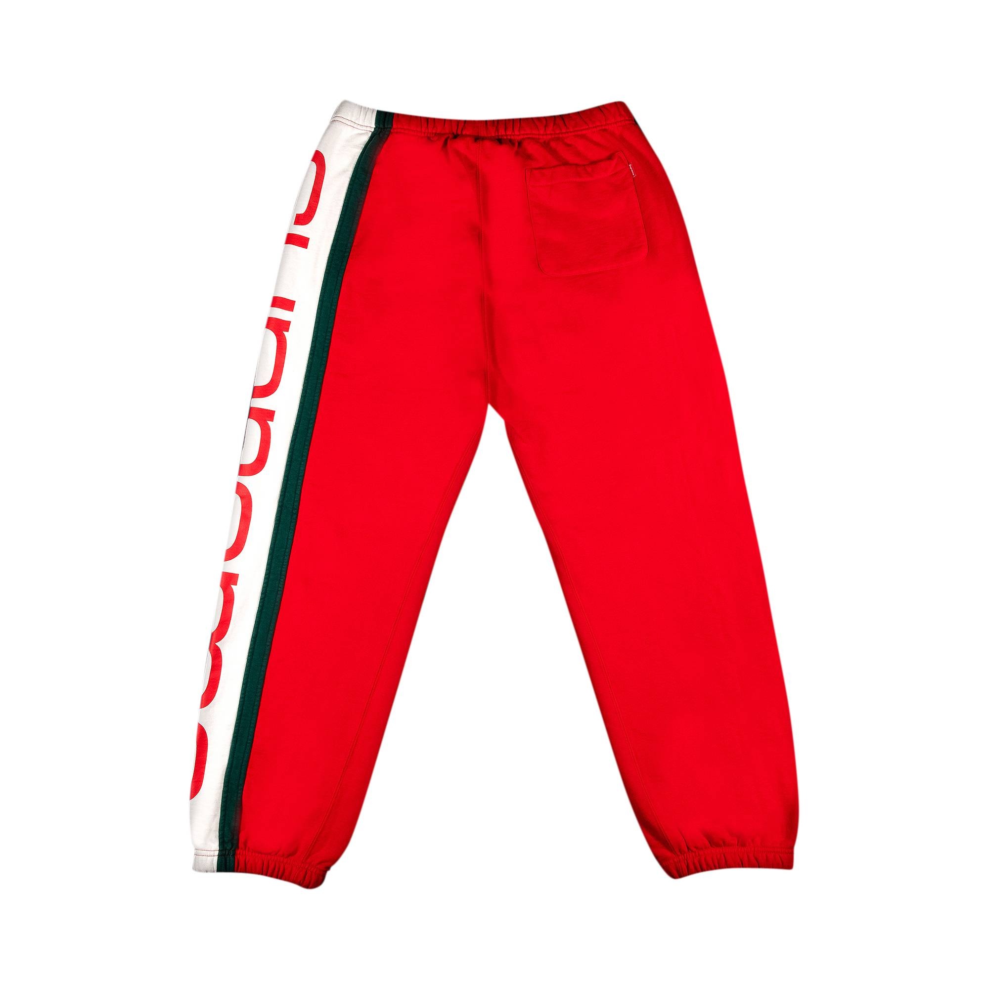 Supreme Big Logo Paneled Sweatpant 'Red' - 2
