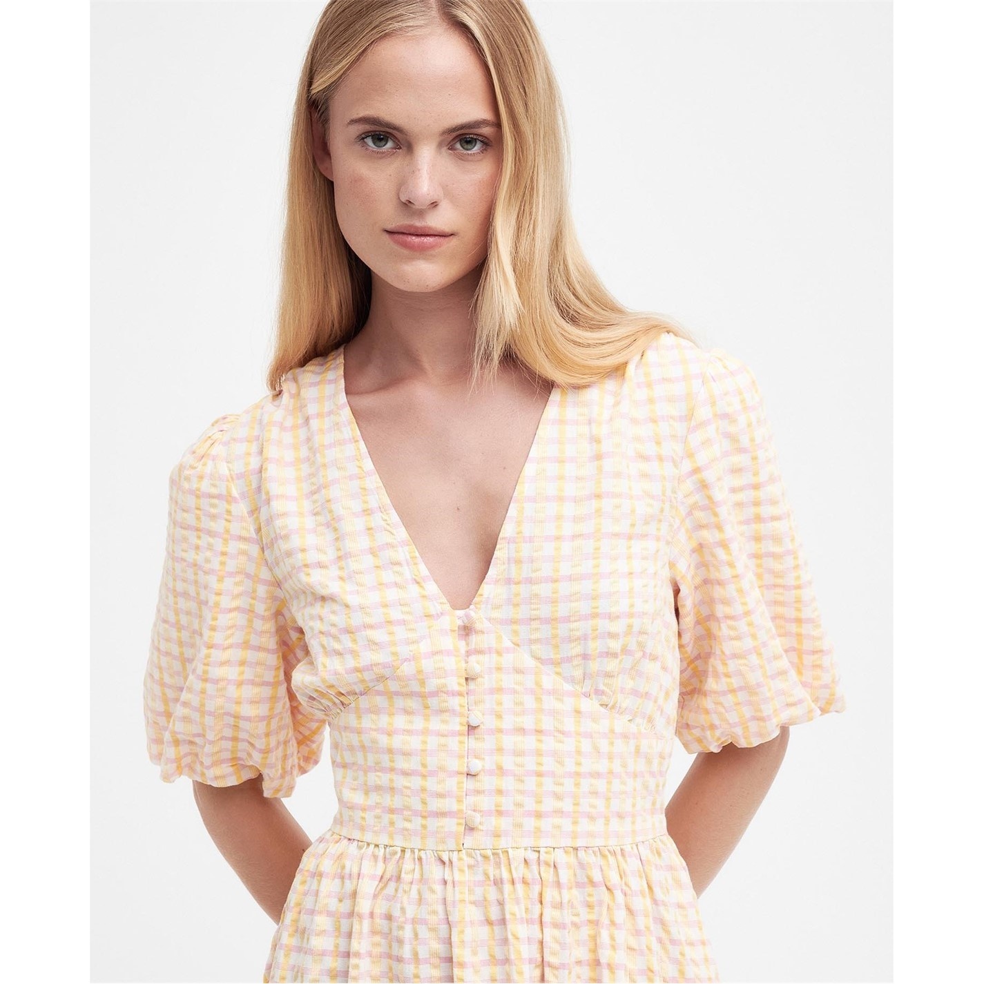 BELMONT GINGHAM MIDI DRESS - 3