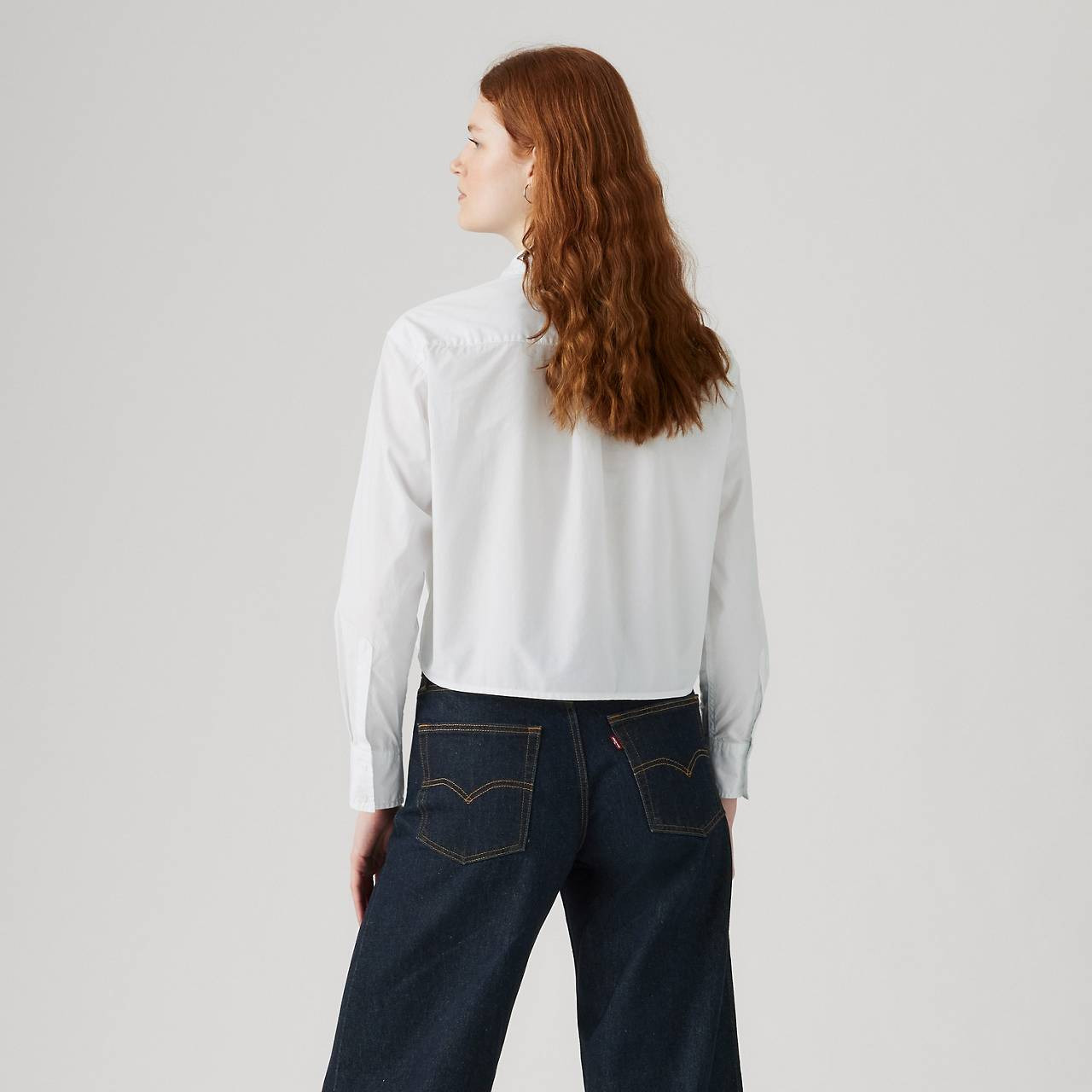 CROPPED HARLIE TUXEDO SHIRT - 3