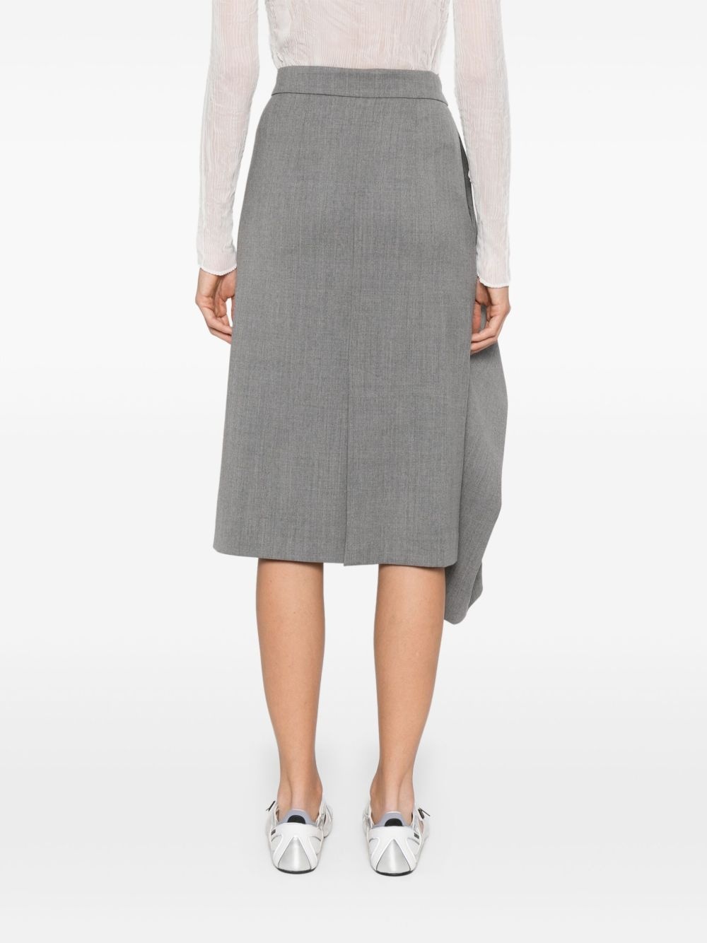 wool midi skirt - 4
