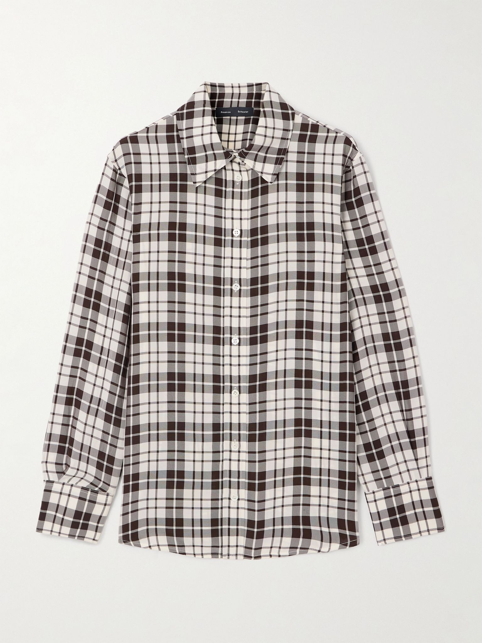 Bronwen checked twill shirt Brown - 1