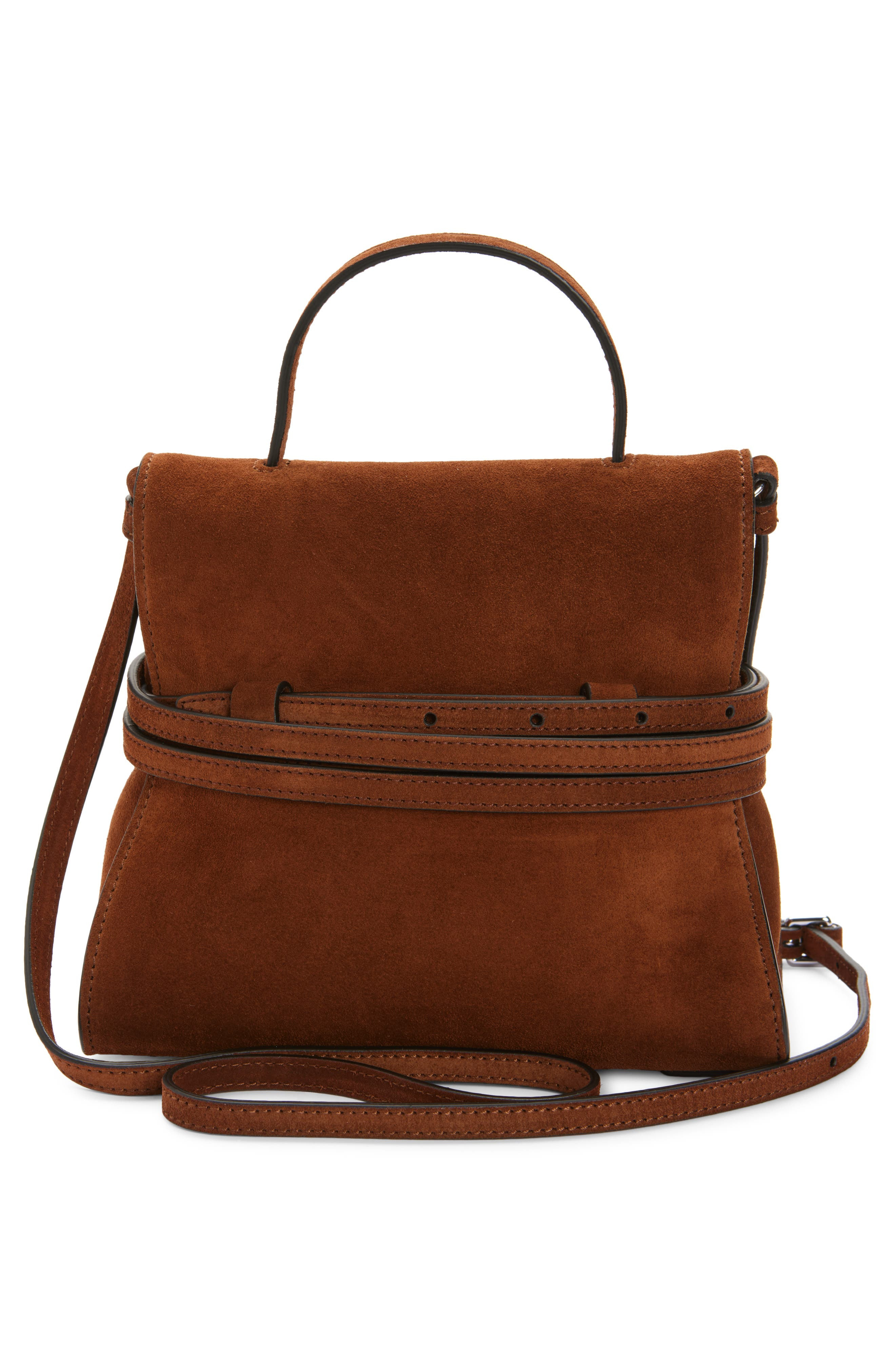 Moschino Tie Me Suede Handbag in Brown at Nordstrom - 3