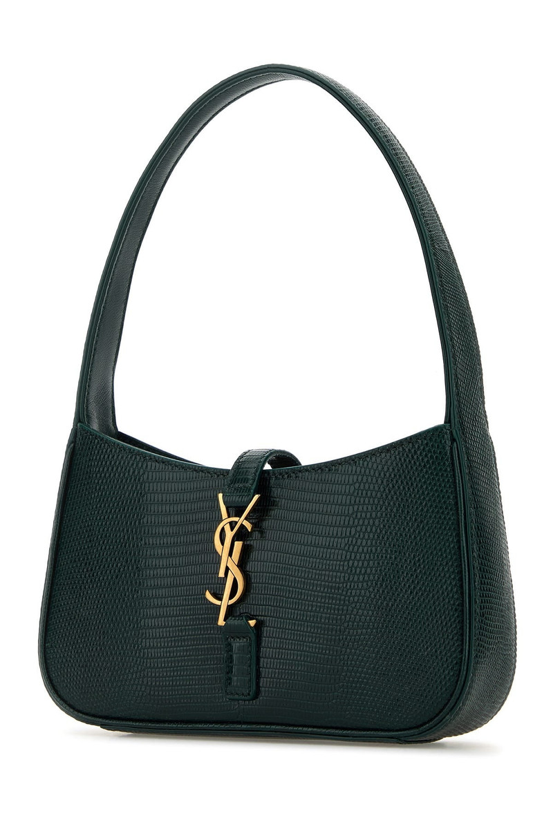 SAINT LAURENT Bottle green leather mini Le 5 Ã  7 handbag outlook