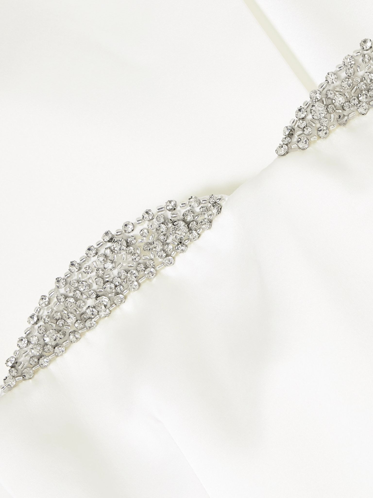 Noele strapless crystal-embellished satin gown White - 4