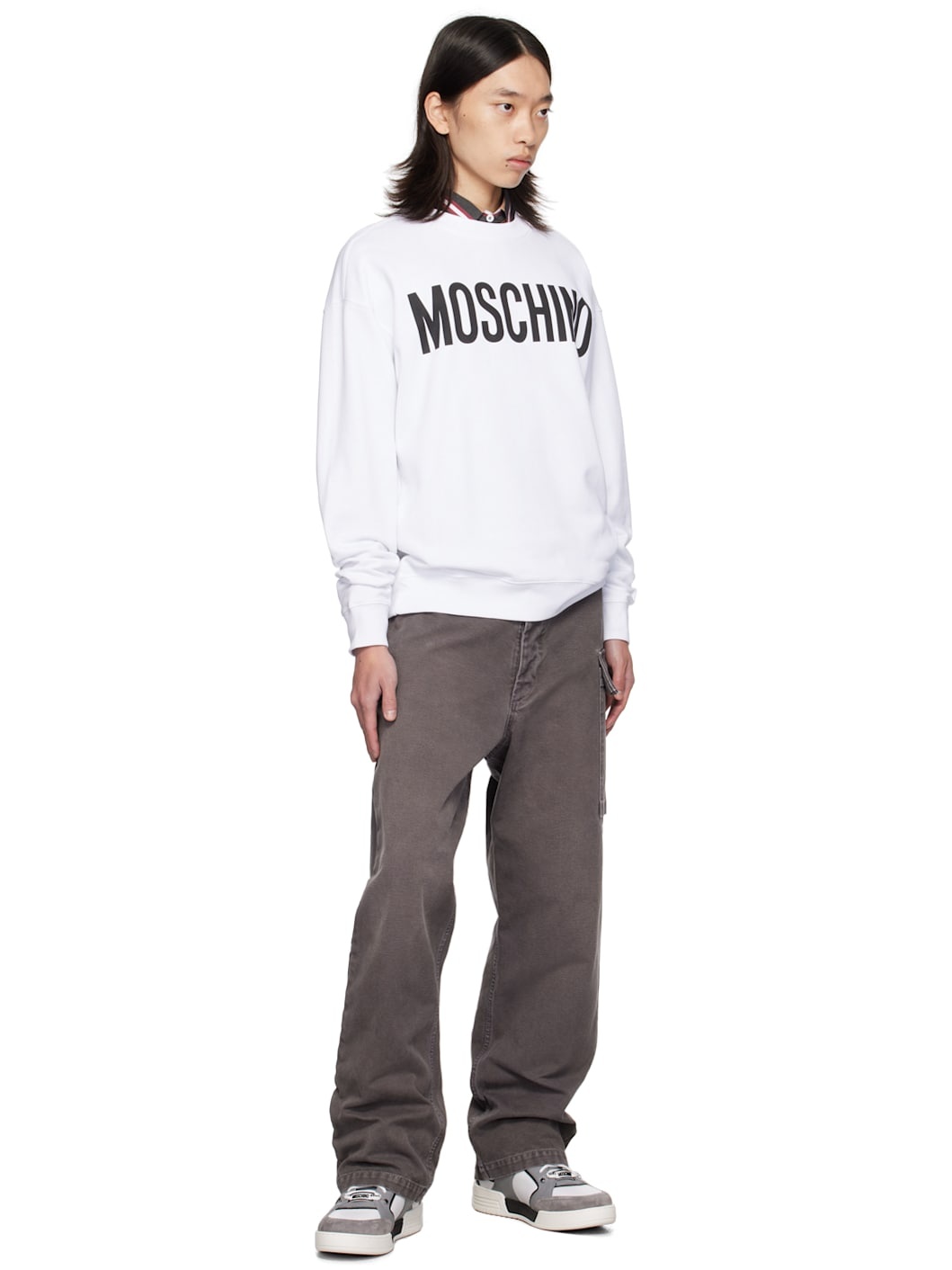 White Printed-Logo Sweatshirt - 4